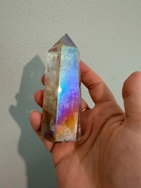 Angel Aura Quartz Point Tower Crystal Healing Chakra Reiki